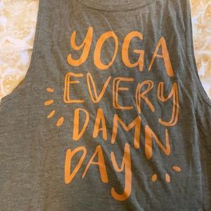 “Yoga every damn day” tank top